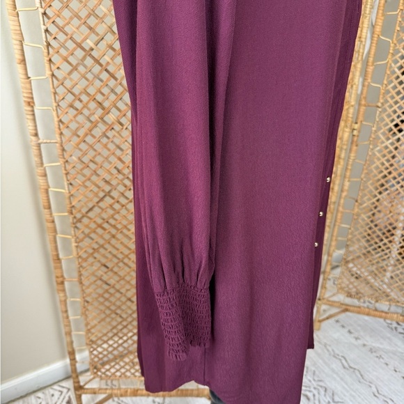 1.State Burgundy Tunic Blouse Dress - Picture 3 of 9